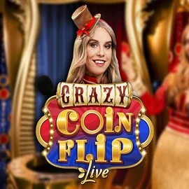 Crazy Coin Flip slot logo by Evolution at Betlive Casino